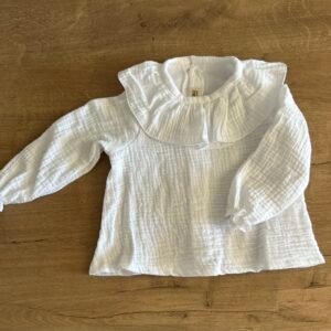 CAMISA BLANCA CUELLO VOLANTE